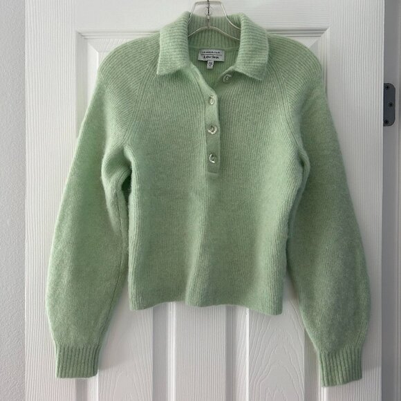 & Other Stories Wool Blend Long Sleeve Collared Sweater - Picture 1 of 5